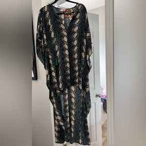 High low dress snakeskin coverup
